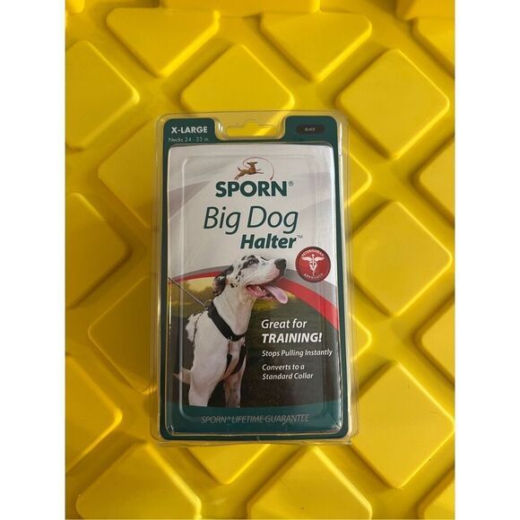 Sporn Big Dog Halter Black Size X-Large Neck 24-33 in. NEW Opened Package - Picture 1 of 6